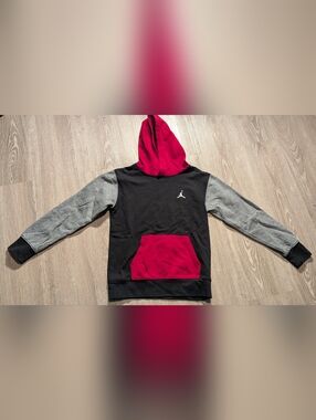 Jordan Kids' Black & Red Pullover Hoodie